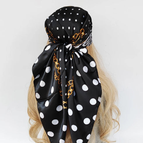 90*90cm Silk Scarf Headwraps For Women Fashion Accessory